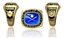 Picture of Women's Heart of Ohio Champion Ring/Pendant w/Crossed Bat Encrusting - 14K White Gold