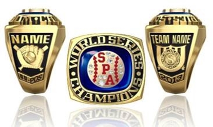 Picture of World Series Champion Ring/Pendant w/SPA Ball Crest - 10K Yellow Gold