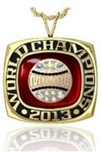 Picture of Major World Champion Ring/Pendant w/ Major Crest - 10K White Gold Major World Champion Pendant w/ Major Crest