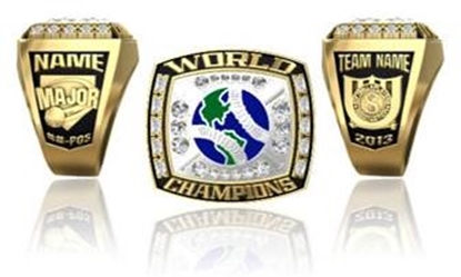 Picture of Major World Champion Ring/Pendant w/World and Crossed Bats - Suncast