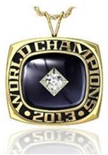 Picture of World Champion Ring/Pendant w/ 25Pt Cubic Zirc Tubeset - 14K White Gold World Champion Pendant w/ 25Pt Cubic Zirc Tubeset