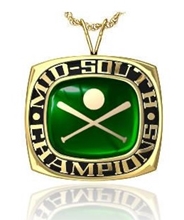 Picture of Mid-South NIT Pendant w/Encrusted Crossed Bats & Ball