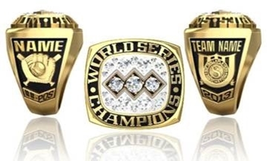 Picture of World Series Champion Ring/Pendant w/Triple Cubic Zirconia Crest