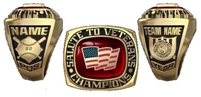 Picture of Salute to Veterans NIT Ring or Pendant w/US Flag